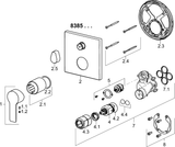HA Einhebelmischer Fertigmontageset für Wanne/Brause HANSALIGNA 8385 Rosette Chrom