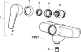 HA Einhebelmischer Waschtisch- und Küchenarmatur HANSAPOLO 5162 Ausladung 200 mm DN15 Chrom