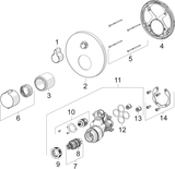 HA Fertigmontageset für Wanne/Brause HANSAHOME 8862 Rosette rund Chrom