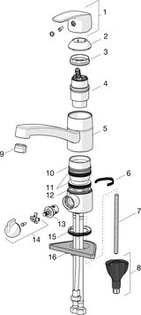 HA Einhebelmischer Küchenarmatur mit Spülmaschinenventil HANSAPINTO 4520 Ausladung 213 mm DN15 Chrom