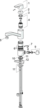 HA Einhebelmischer Küchenarmatur mit Spülmaschinenventil HANSAPOLO 5266 Ausladung 216 mm DN15 Chrom