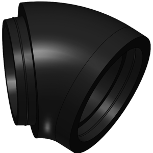 Pluggit IsoPlugg46 Bogen 45 Grad aus EPP anthrazit