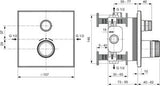Ideal Standard Brausethermostat Unterputz Ceratherm Navigo 1 Verbraucher Chrom
