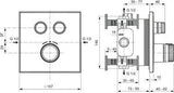 Ideal Standard Brausethermostat Unterputz Ceratherm Navigo 2 Verbraucher Chrom