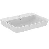Ideal Standard Waschtisch Connect Air Cube, 1 Hahnloch, mit Überlauf, weiß, Rechteckig, Keramik, hängend