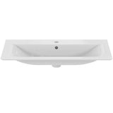 Ideal Standard Möbelwaschtisch Connect Air, 1 Hahnloch, mit Überlauf, rechteckig, weiß, hängend