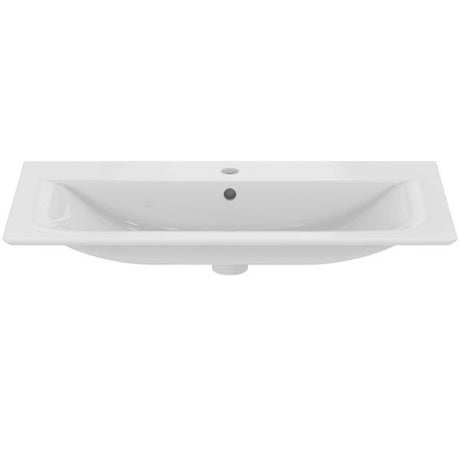 Ideal Standard Möbelwaschtisch Connect Air, 1 Hahnloch, mit Überlauf, rechteckig, weiß, hängend