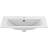 Ideal Standard Möbelwaschtisch Connect Air, 1 Hahnloch, mit Überlauf, rechteckig, weiß, hängend