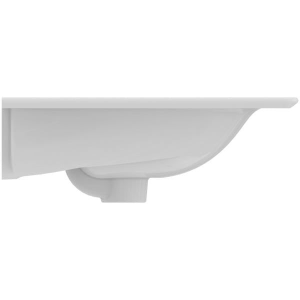Ideal Standard Möbelwaschtisch Connect Air, 1 Hahnloch, mit Überlauf, rechteckig, weiß, hängend