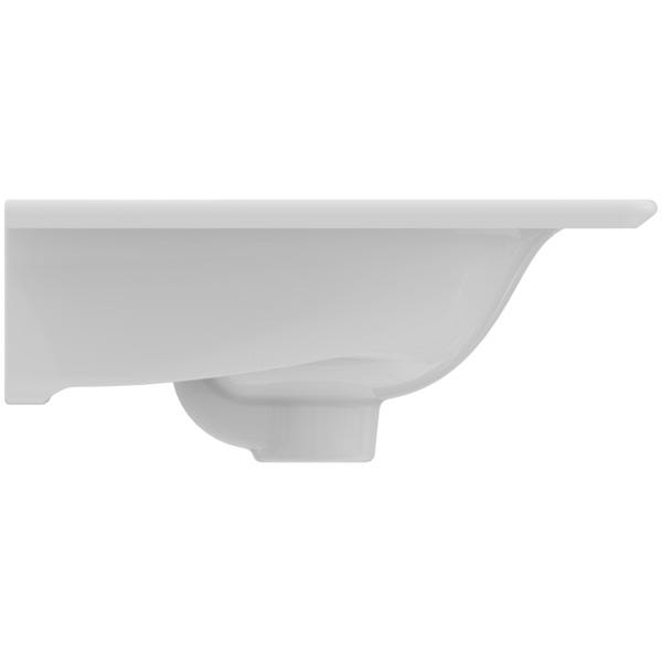 Ideal Standard Möbelwaschtisch Connect Air, 1 Hahnloch, mit Überlauf, rechteckig, weiß, hängend