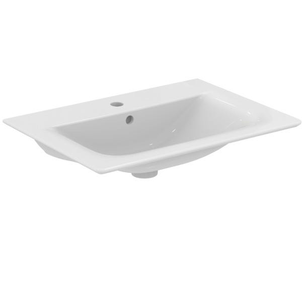 Ideal Standard Möbelwaschtisch Connect Air, 1 Hahnloch, mit Überlauf, rechteckig, weiß, hängend