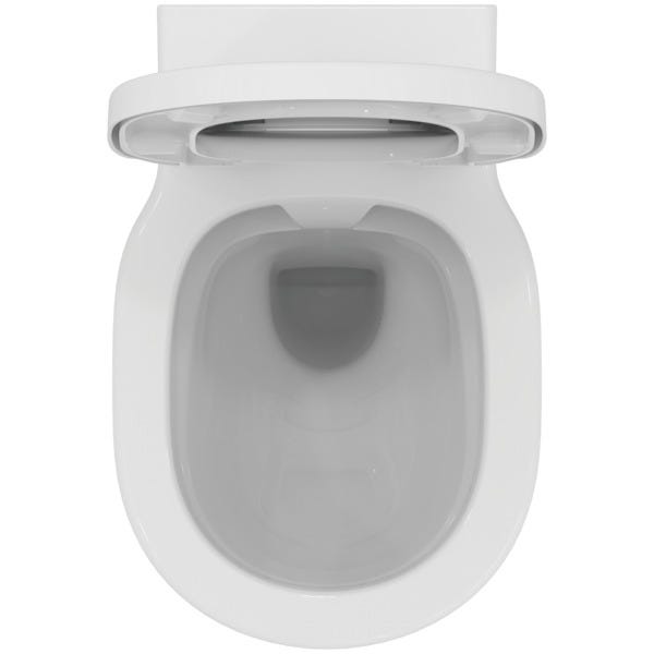 Ideal Standard WC-Paket Connect, WC randlos, mit WC-Sitz Softclosing, 365x550x385mm, Weiß