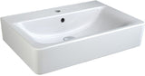 Ideal Standard Waschtisch Connect Cube, 1 Hahnloch, mit Überlauf, weiß, hängend, Keramik