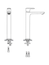 Ideal Standard Waschtischarmatur Connect Air, mit verlängerter Sockel, ohne Ablaufgarnitur, Ausladung 150mm, Chrom