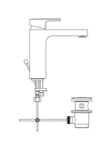 Ideal Standard Waschtischarmatur Edge, Grande, 5 l/min., mit Ablaufgarnitur, Ausladung 138mm, Chrom