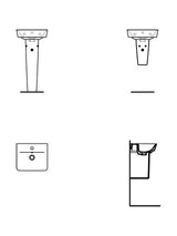 Ideal Standard Handwaschbecken Connect Air Cube, 1 Hahnloch, mit Überlauf, 400x350x150mm, Weiß