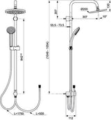 Ideal Standard Duschsystem Idealrain für Aufputz-Armatur Handbrause: 100mm Chrom