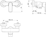 Ideal Standard Brausearmatur Aufputz Connect Air, Ausladung 41mm, Chrom
