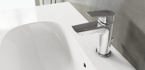 Ideal Standard Waschtischarmatur Tesi, 5 l/min., mit Ablaufgarnitur, Ausladung 93mm, Chrom