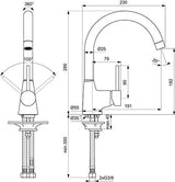 Ideal Standard Küchenarmatur Nora, Chrom