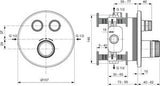 Ideal Standard Brausethermostat Unterputz Ceratherm Navigo 2 Verbraucher Chrom