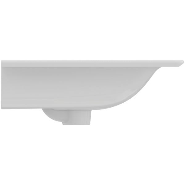 Ideal Standard Möbelwaschtisch Connect Air, 1 Hahnloch, mit Überlauf, rechteckig, weiß, hängend
