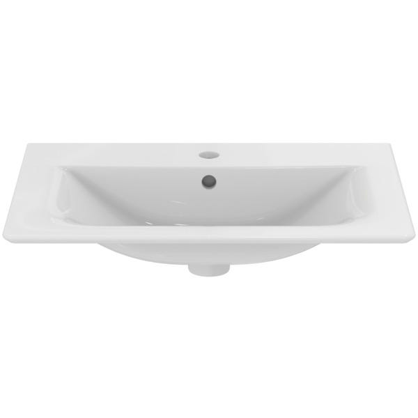 Ideal Standard Möbelwaschtisch Connect Air, 1 Hahnloch, mit Überlauf, rechteckig, weiß, hängend