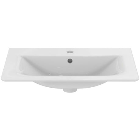Ideal Standard Möbelwaschtisch Connect Air, 1 Hahnloch, mit Überlauf, rechteckig, weiß, hängend