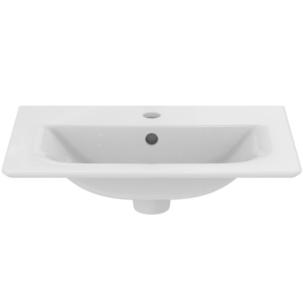 Ideal Standard Möbelwaschtisch Connect Air, 1 Hahnloch, mit Überlauf, rechteckig, weiß, hängend