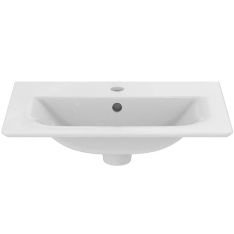 Ideal Standard Möbelwaschtisch Connect Air, 1 Hahnloch, mit Überlauf, rechteckig, weiß, hängend