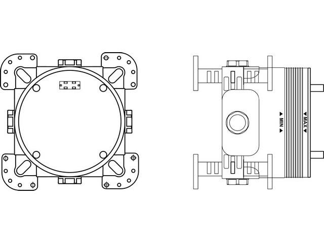 Ideal Standard Unterputz-Bausatz 1 EASY-Box, für Einhebelmischer und Thermostate