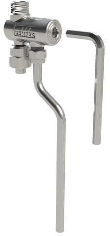 KEMPER Probenahmeventil für Eckventil, m.RV, passend f. G3/8 AG-Quetschverschr.