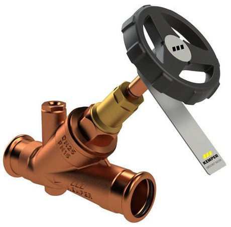 KEMPER WESER Freistrom-Absperrventil RG, m. Entlst.G1/4 MAPRESS