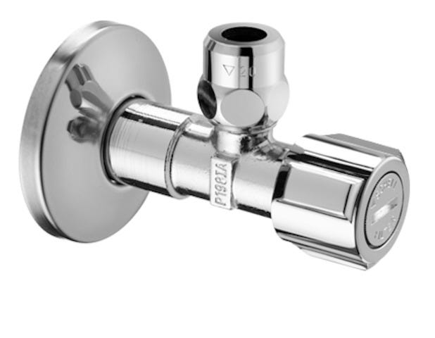 SCHELL Eckventil mit Regulierfunktion COMFORT mit Filter, Filter (Maschenweite: 250 µm), COMFORT-Griff, Schubrosette Ø 54 mm, DN 15 G 1/2 AG mit ASAG easy, DN 10 G 3/8 AG, chrom