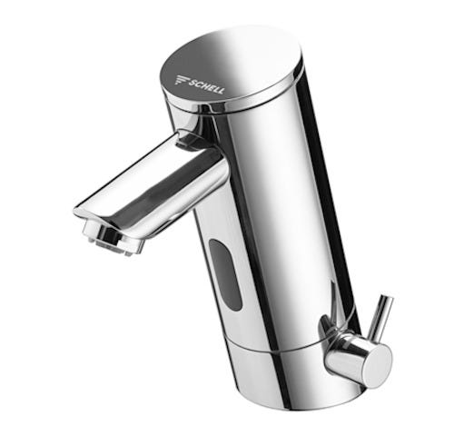SCHELL Waschtisch-Armatur PURIS E, Elektronisch, HD-M - Hochdruck Mischwasser, Infrarot, Steckernetzteil 9 VDC, 100 - 240 VAC, 50 - 60 Hz, G 3/8 IG, chrom