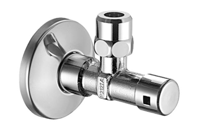 SCHELL Eckventil mit Regulierfunktion und gesicherter Betätigung, Gesicherte Betätigung, Schubrosette Ø 54 mm, DN 15 G 1/2 AG mit ASAG easy, Ø 10 mm (DN 10 G 3/8 AG), chrom