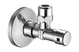 SCHELL Eckventil mit Regulierfunktion und gesicherter Betätigung, Gesicherte Betätigung, Schubrosette Ø 54 mm, DN 15 G 1/2 AG mit ASAG easy, Ø 10 mm (DN 10 G 3/8 AG), chrom