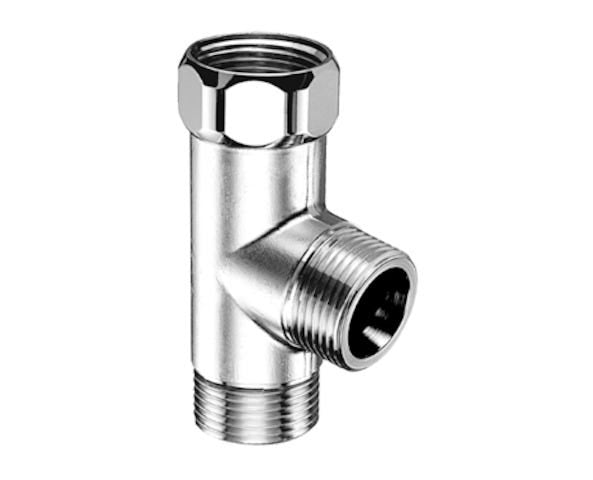SCHELL T-Stück, Überwurfmutter, chrom
