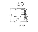 SCHELL Spezial-Quetschverschraubung, Ø 10, DN 10 G 3/8 IG, chrom