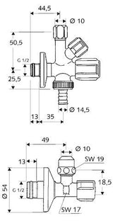 SCHELL Armaturenanschluss-Set COMFORT, ohne Rohrbelüfter