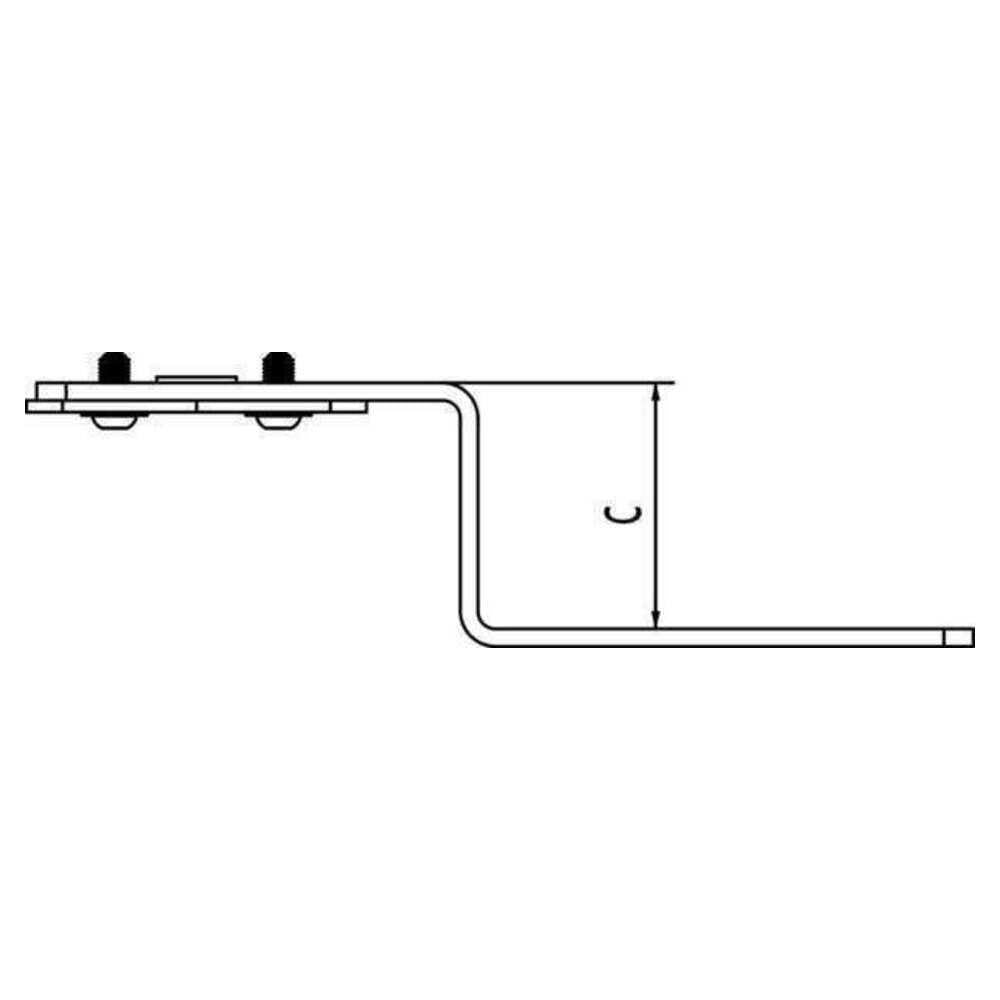 REHAU Halter Z, für Einzelanschluss, Stahl, feuerverzinkt, mit Universallochbohrung, EPDM-Dämmscheibe und zwei Schrauben M5