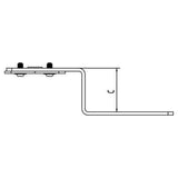REHAU Halter Z, für Einzelanschluss, Stahl, feuerverzinkt, mit Universallochbohrung, EPDM-Dämmscheibe und zwei Schrauben M5
