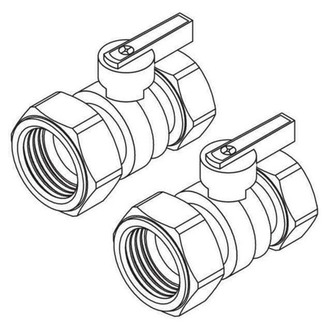 Kugelhahnset f. HKV/HLV V2A
