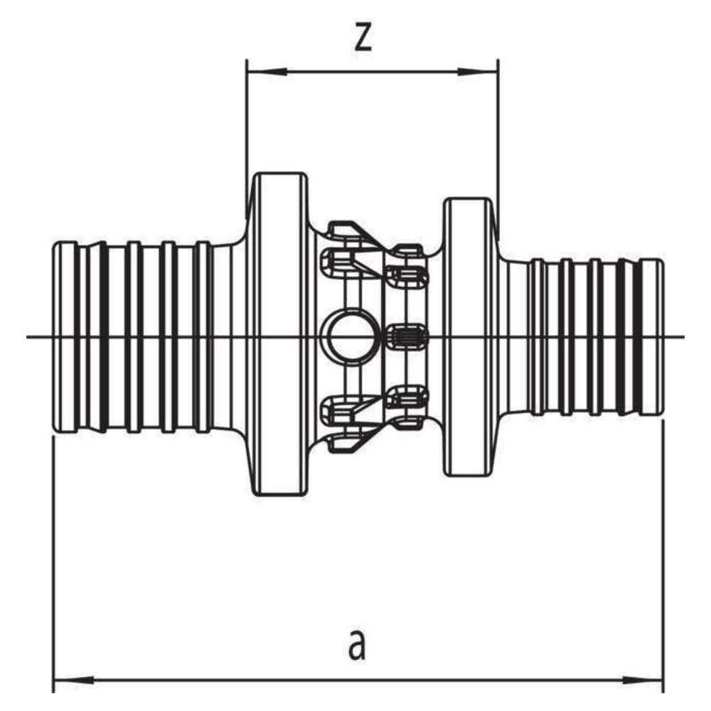 REHAU Kupplung RAUTITAN PX universell für Trinkwasser- und Heizungsinstallationen mit Zentriernocken