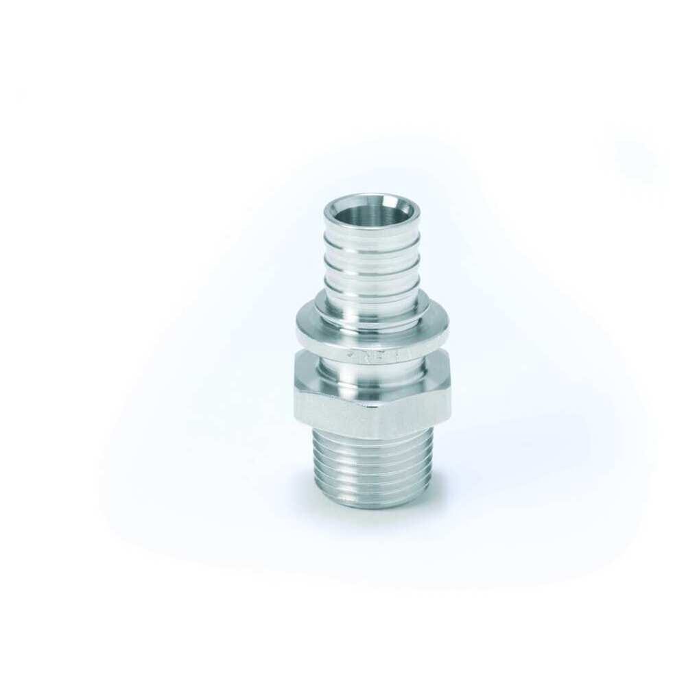 REHAU Systemübergang RAUTITAN SX aus Edelstahl für Trinkwasserinstallation