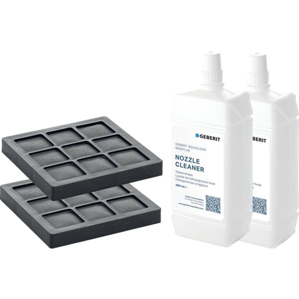 Set Aktivkohlefilter und Düsenreiniger für Geberit AquaClean 8000plus WC-Komplettanlagen (2 St.)