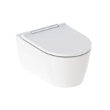 Geberit ONE Set Wand-WC Tiefspüler wandhängend mit WC-Sitz, Tiefspül-WC, TurboFlush-Spültechnik, weiß, keramische Oberfläche, glänzend