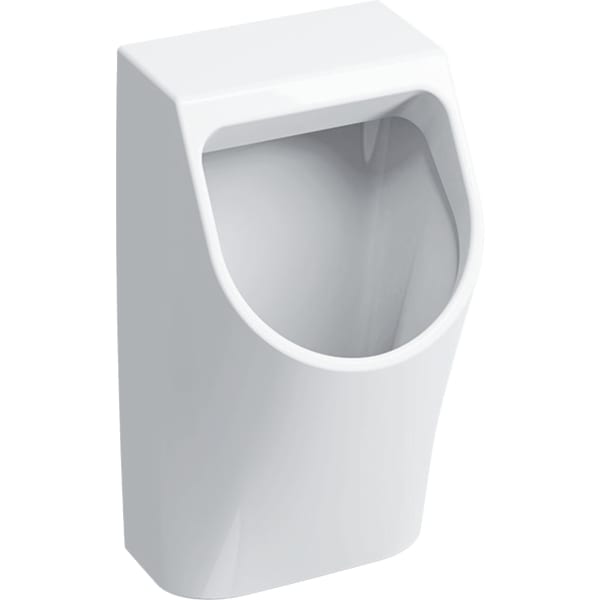 Geberit Renova Plan Urinal Zulauf von hinten, Abgang nach hinten: T=30cm, Abgang=nach hinten, Zulauf=hinten, weiß