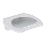 Geberit Vitalis Waschtisch barrierefrei: 65x60cm, Hahnloch=ohne, Überlauf=sichtbar, weiß