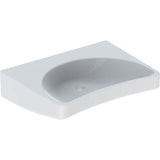 Geberit Paracelsus Waschtisch: 64x49cm, Hahnloch=ohne, Überlauf=ohne, weiß